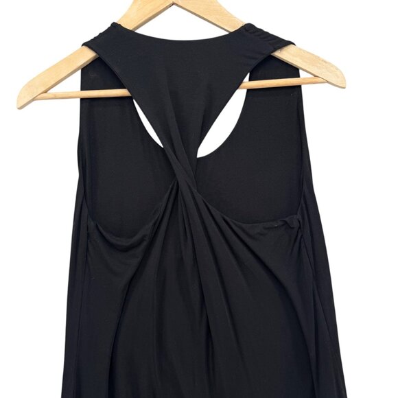 Marcella Maxi Dress Solid Black Sleeveless Twist Back Scoop Neck Pullover Size L - Picture 11 of 11